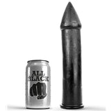 All black realistic dildo 24cm tapered top anal plug smooth sex toys women men