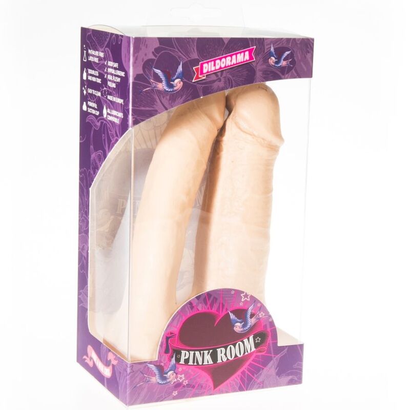 Pink room arthus realistic double dildo natural 17cm/15.5cm