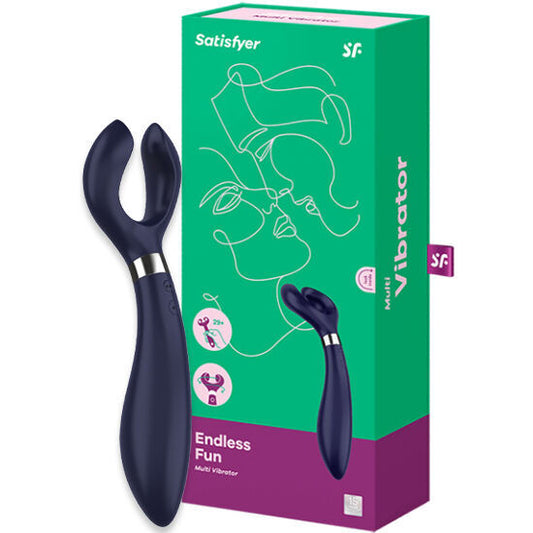 Satisfyer endless fun multi vibrator 3 blue sex toy silicone clitoris stimulation