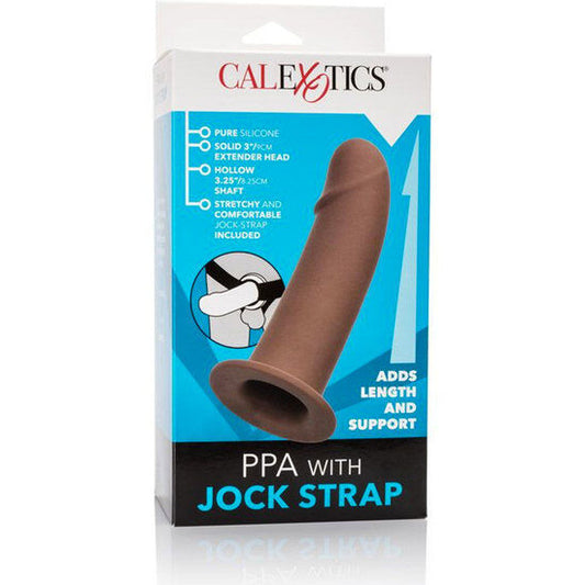 Calex brown hollow dildo harness