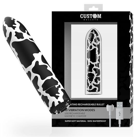 Custom women dildo bullet anal toys sex plug refillable bullet cow 10 vibrating