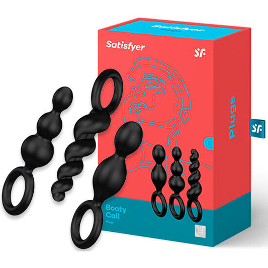 Satisfyer 3pcs anal trainer beginner kit set butt plug dildo beads prostate