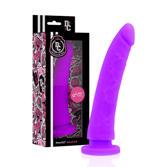 Delta Club Toys Geschirr + medizinischer Silikon-Lila-Dildo 17 x 3 cm