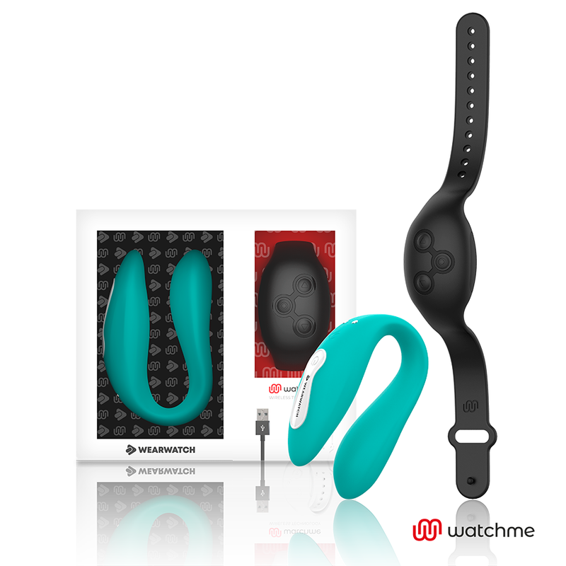 Wearwatch dual pleasure wireless technology watchme aquamarine/ jet black sex toy