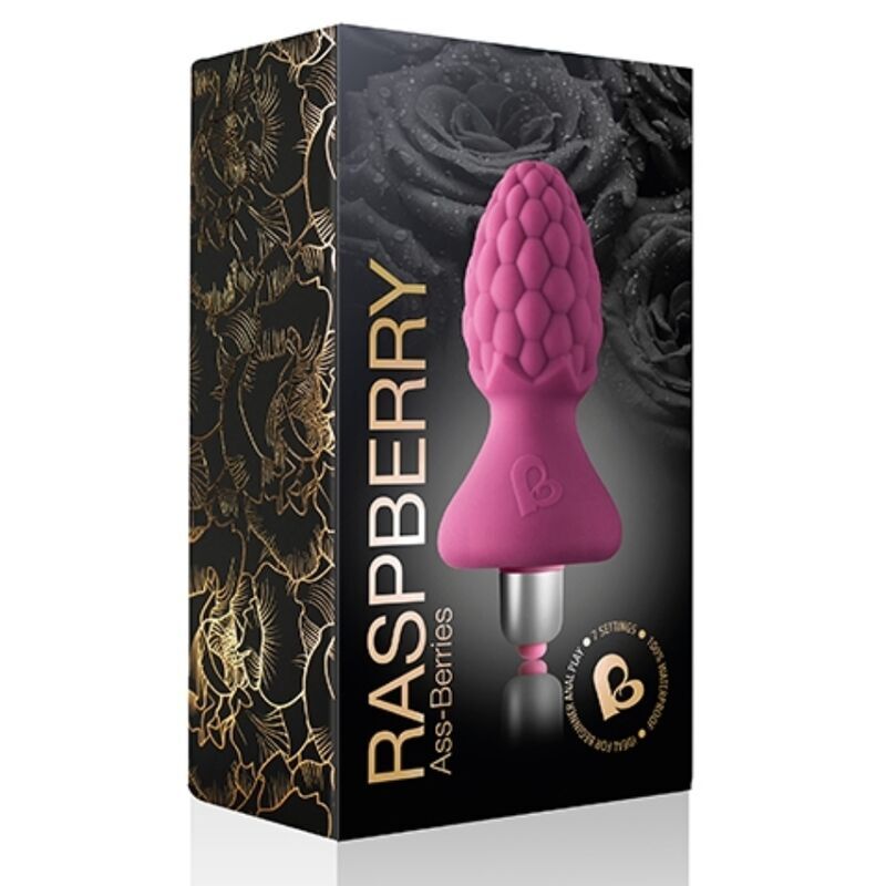 Rocks-off assberries raspberry anal plug butt dilator sex toy prostate massager