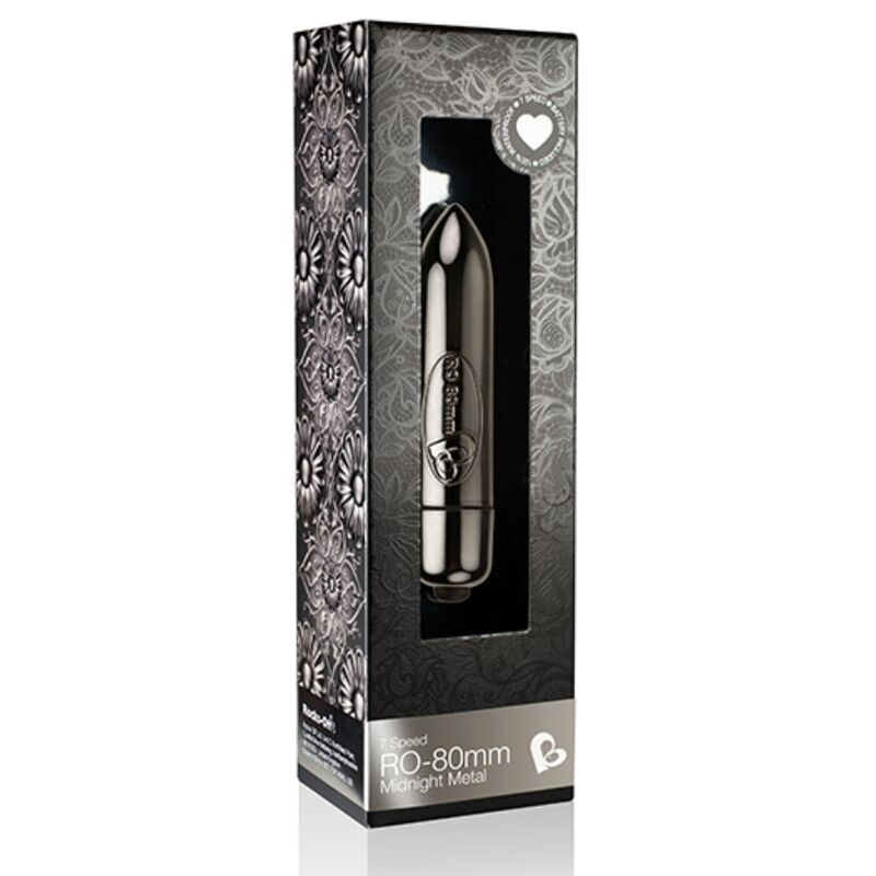 Rocks-off vibrating bullet ro-80mm midnight metal sex toy limited edition