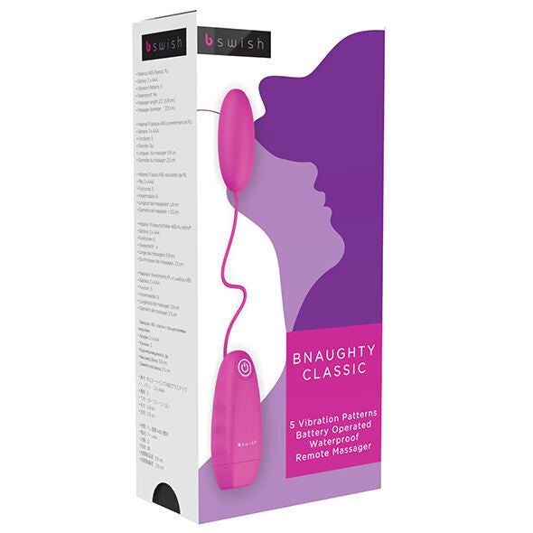 Sex toy b swish bnaughty classic vibrating massager bullet cerise