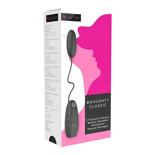 Sexspielzeug B Swish Bnaughty Classic Vibrationsmassagegerät Bullet Black