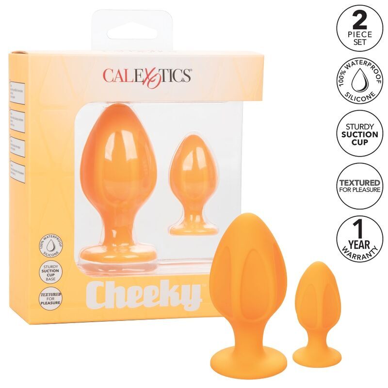 Silicone dildo calex cheeky orange massager anal butt plug sex toys adult