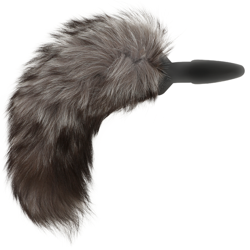 Ohmama silicone anal plug 12cm with black tail sex toy butt plug jelly