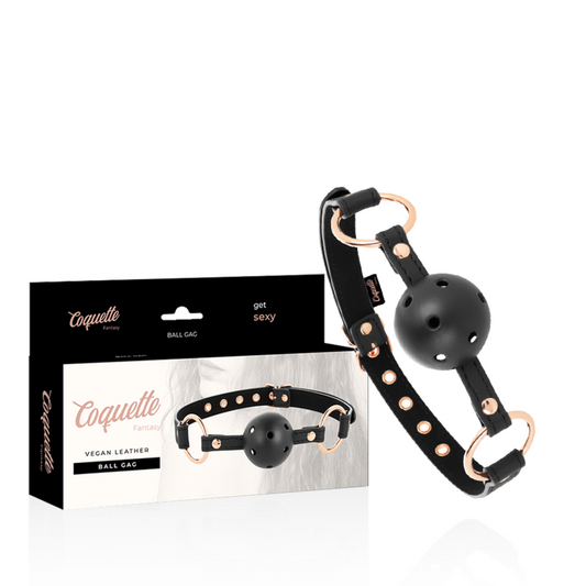 Coquette chic desire fantasy breathable ball gag vegan leather bondage BDSM