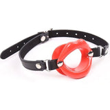 Ohmama fetish lips gag with adjustable leather strap red sex toys excitement