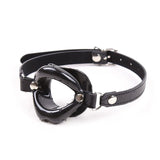 Sex toys adult Ohmama fetish black lips gag with leather strap adjustable