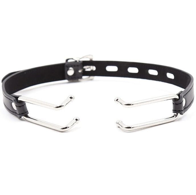 BDSM bondage leather open mouth ball gag ohmama fetish metal hooks oral sex toys