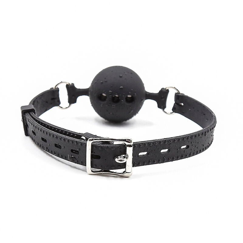 Ohmama fetish breathable silicone ball bag size S adjustable sex toys black