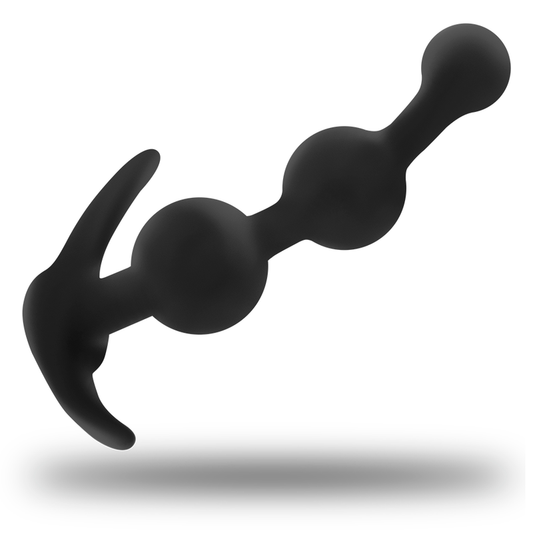 Ohmama anal plug curved 13cm sex toy black silicone butt plug woman man