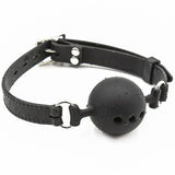 Ohmama fetish breathable silicone ball gag size L adjustable sex toys black