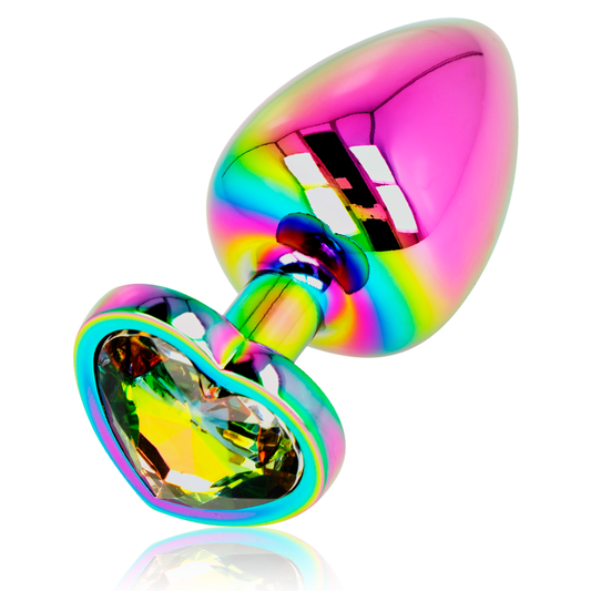 Ohmama anal plug iridescent heart large size L sex toy massager women men