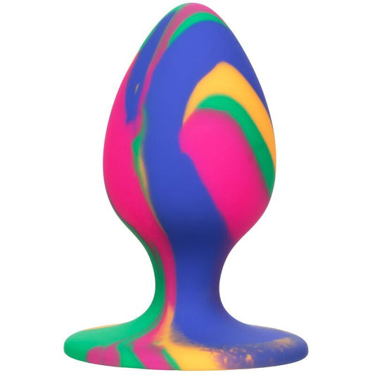 Calex medium tie-dye plug sex toy silicone plug pleasure anal stimulation