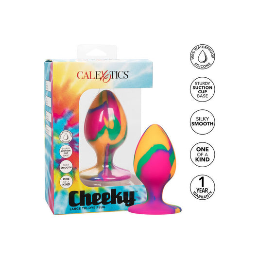 Calex cheeky large tie-dye plug anal sex toy silicone plug stimulation