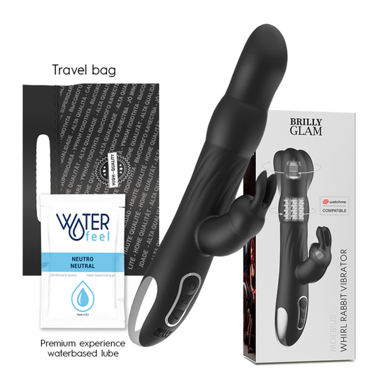 Brilly glam moebius rabbit vibrator rotator watchme wireless technology compatible