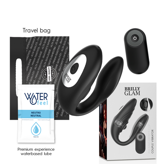 Brilly glam couple pulsing & vibrating remote control sex toy vibrator