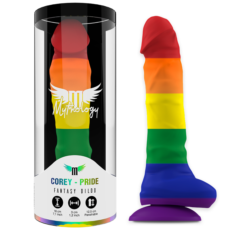 Mythology corey pride dildo M - fantasy dildo suction cup super flexible