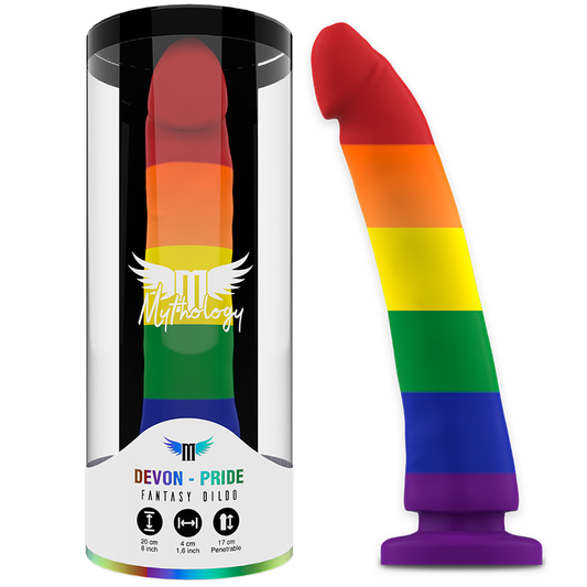 Mythology devon pride dildo L - fantasy dildo super flexible suction cup