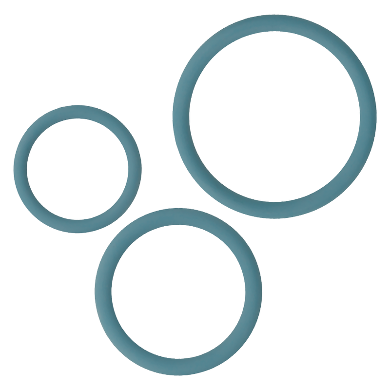 Set 3 anelli Ohmama per pene e testicoli - blu