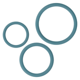 Set 3 anelli Ohmama per pene e testicoli - blu