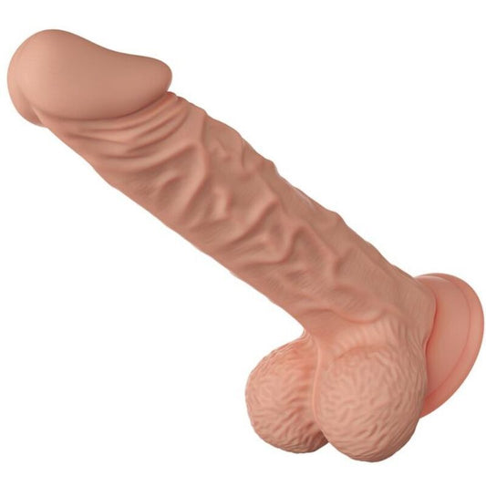 Wunderschöner, flexibler, realistischer Begegnungsdildo mit Hoden von Buraq, 24 cm – natürlich