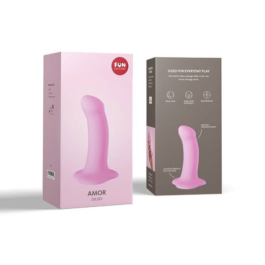 Fun factory - amor dildo candy rose silky smooth for vaginal and anal flexible