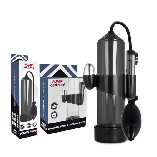Pump addicted RX3 black erection pump with vibrator