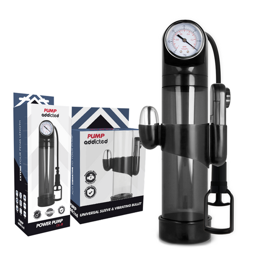 Pump addicted RX9 black erection pump with vibrator