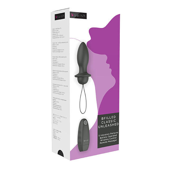 Prostate massager b swish bfilled classic vibrating anal plug sex toy male black