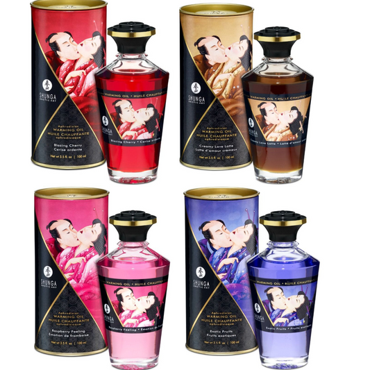Olio riscaldante afrodisiaco Shunga Blazing Fetish Vaniglia commestibile riscaldante 3,3 once 100 ml