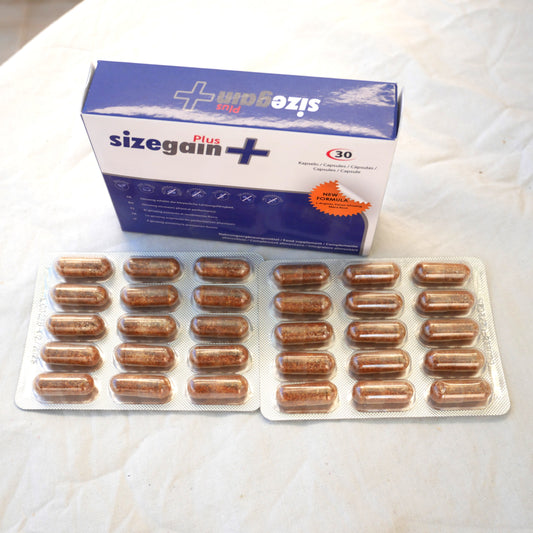SIZEGAIN PLUS - NATURAL 30 PILLS MALE ENHANCEMENT stronger longer erection hard