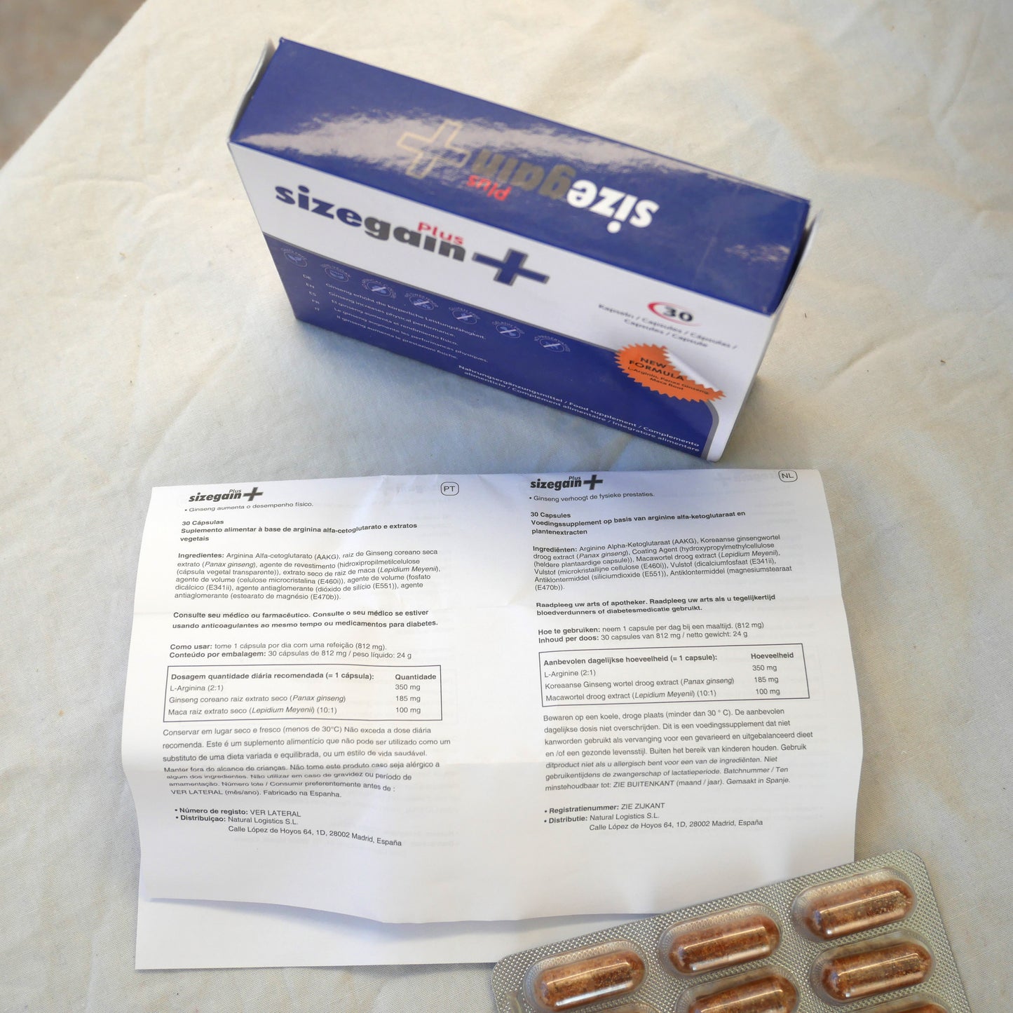 SIZEGAIN PLUS – NATÜRLICHE 30-PILLEN-VERSTÄRKUNG FÜR MÄNNLICHE, stärkere, längere und härtere Erektionen