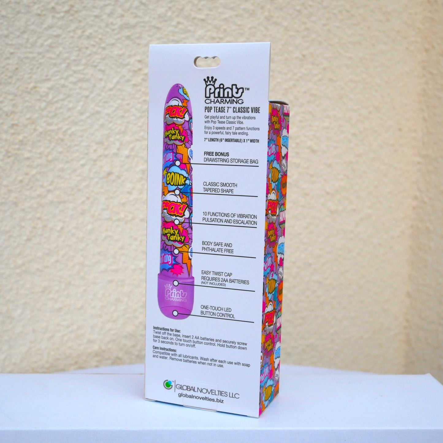 Sex Toys Dildo Vibrator Prints Charming Pop Tease 7 Inch Classic Vibe Fck Bullet