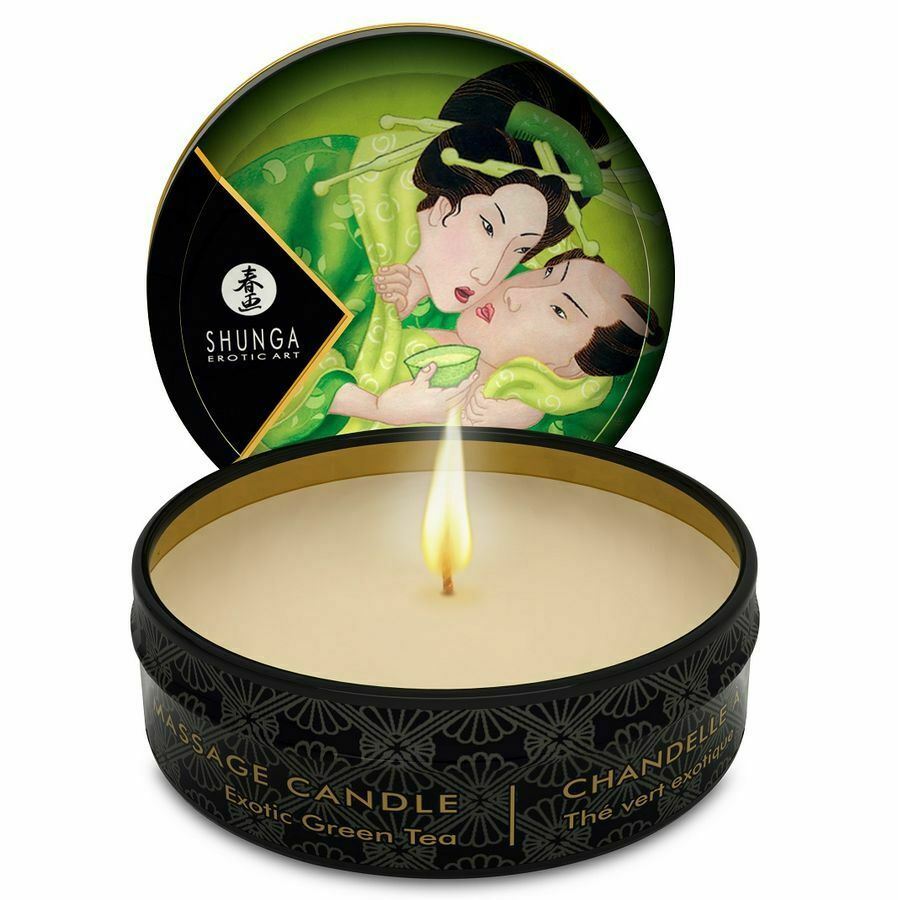 Shunga Candela Olio Massaggio Afrodisiaco per Coppia Gioco Amore Gocce Calde 30ml