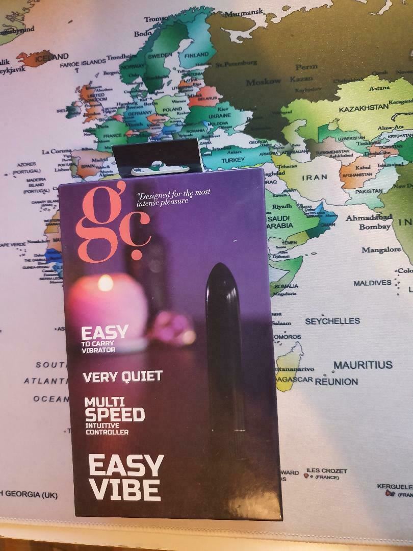 GC Vibrator Easy Vibe Black Stimulierendes Massagegerät für Frauen, mehrere Geschwindigkeiten, wasserdicht