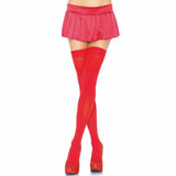 Sexy Red Stocking Leg Avenue Thigh Highs Nylon Opaque Sexy Woman Lingerie OS