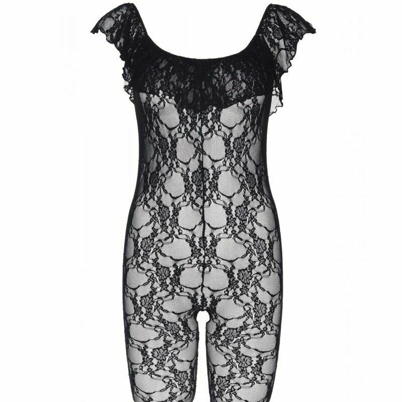 Women's Bodystocking Floral Lace Sexy Leg Avenue Hosiery Lingerie Female O/S