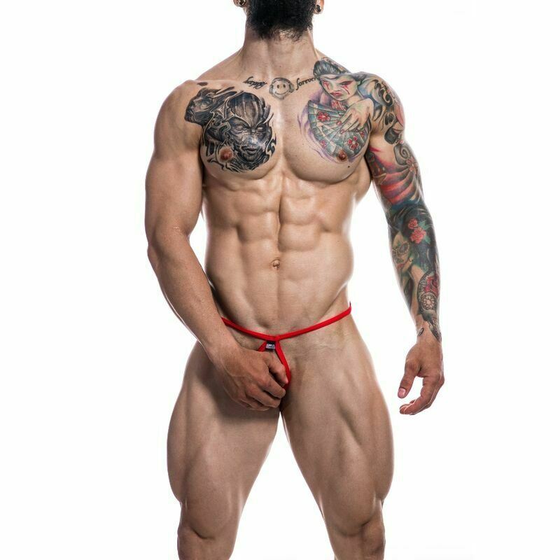 Perizoma da uomo con perizoma rosso provocante perizoma intimo spogliarellista aperto SML XL