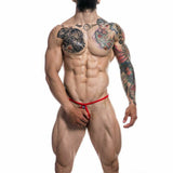 Perizoma da uomo con perizoma rosso provocante perizoma intimo spogliarellista aperto SML XL