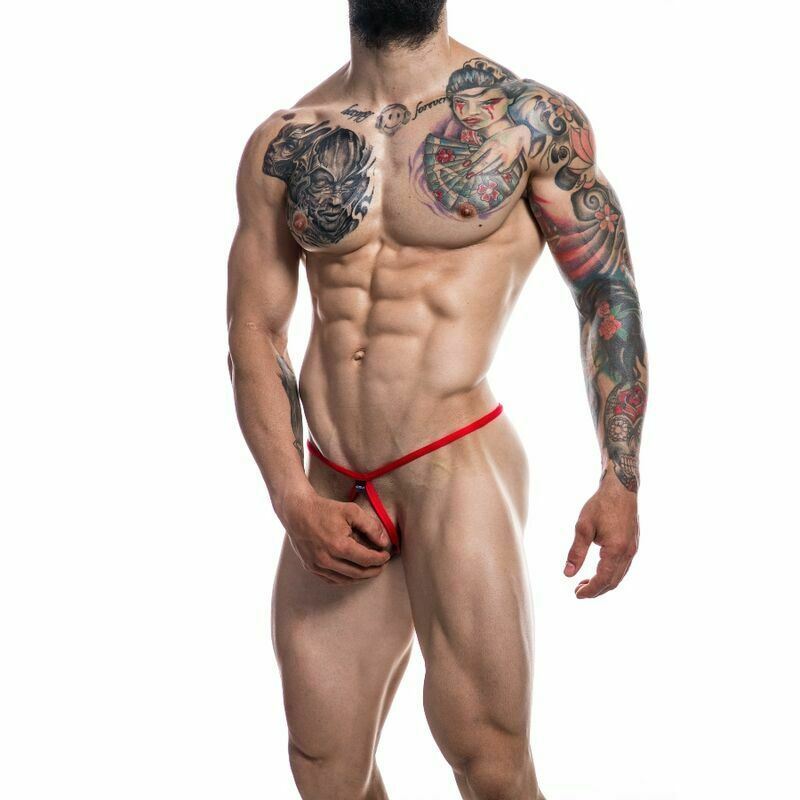 Perizoma da uomo con perizoma rosso provocante perizoma intimo spogliarellista aperto SML XL