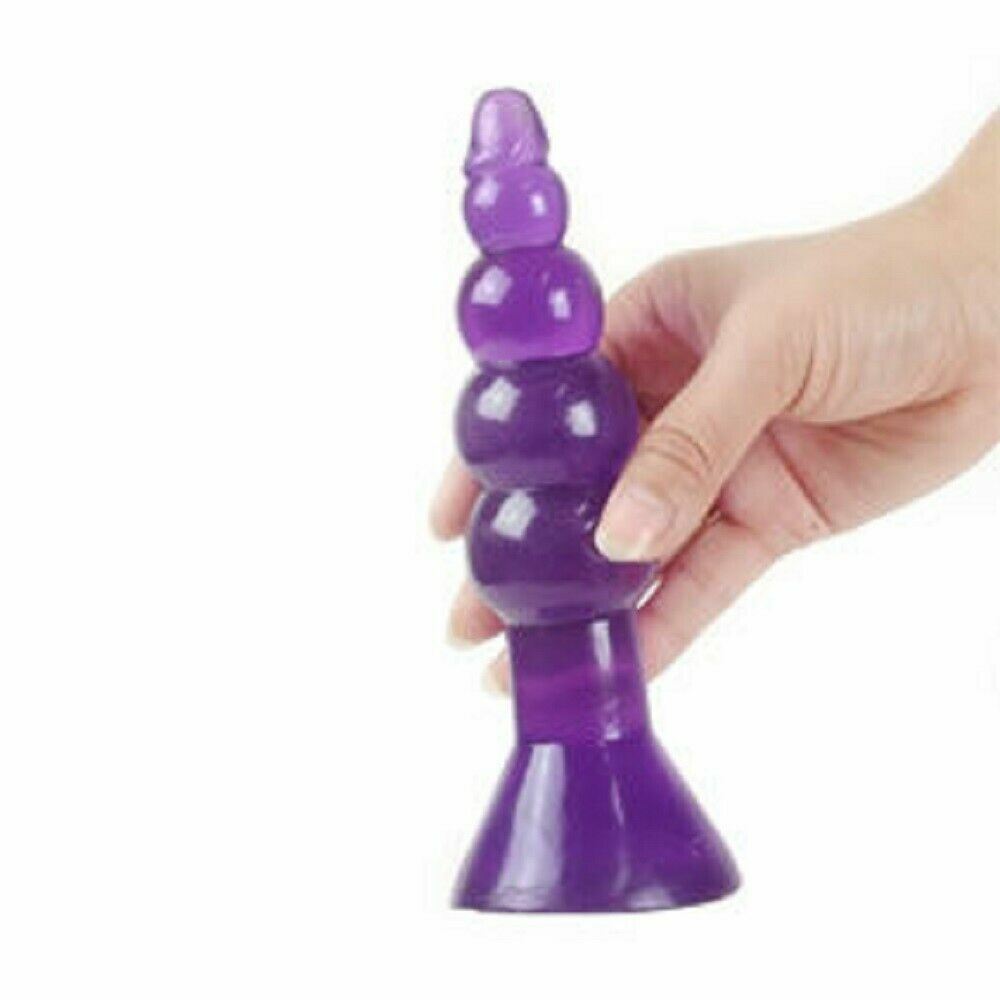 Plug anale Climax Happnes con ventosa Gelly Dilate Anus Purple 17cm