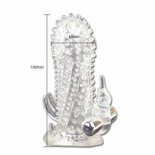 Ly-baile Brave Extension Penis Vibrator Rabbit G-Spot Sleeve Cock Sheath Enlarge