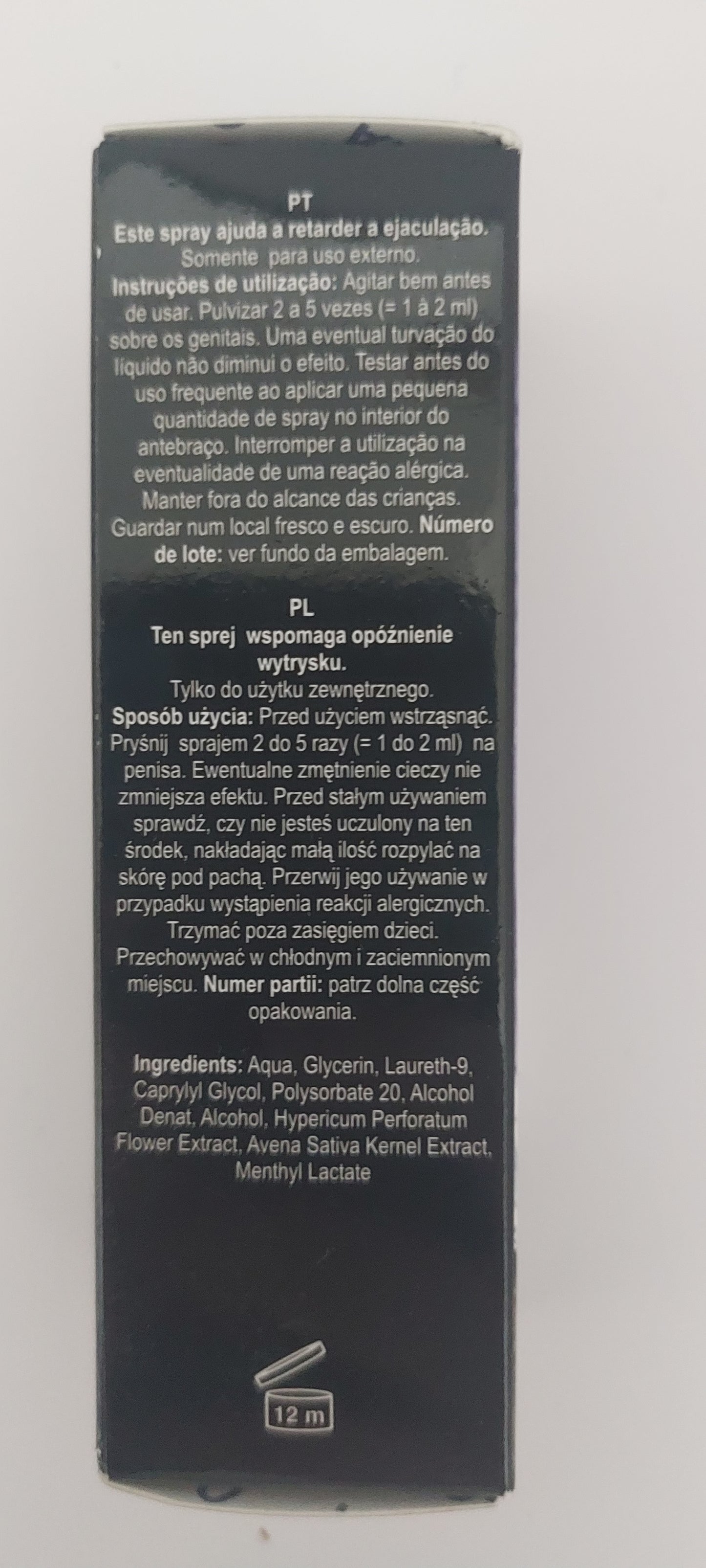 Black Stone Spray Delay Long Lasting Premature Ejaculation Men 15ml