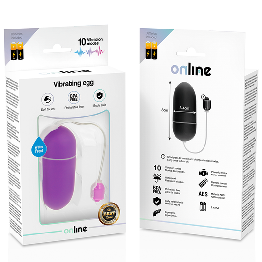 ONLINE Waterproof Vibrating Egg Purple